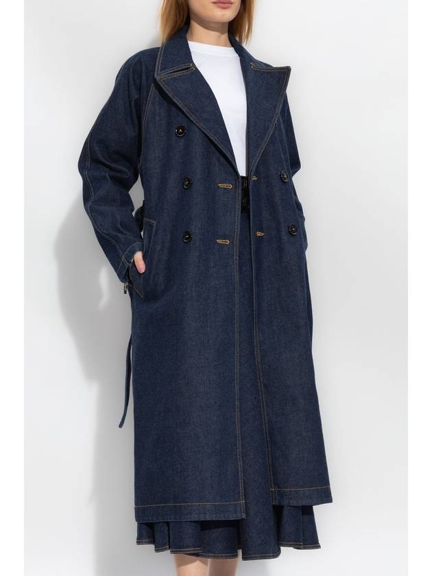 Coat AA9M03325T537516 BLEU DENIM BLUE - ALAIA - BALAAN 4