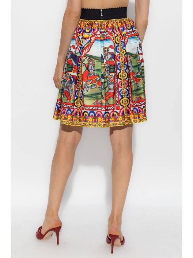 Graphic Print A-Line Skirt F4BU5TGDS12 - DOLCE&GABBANA - BALAAN 5