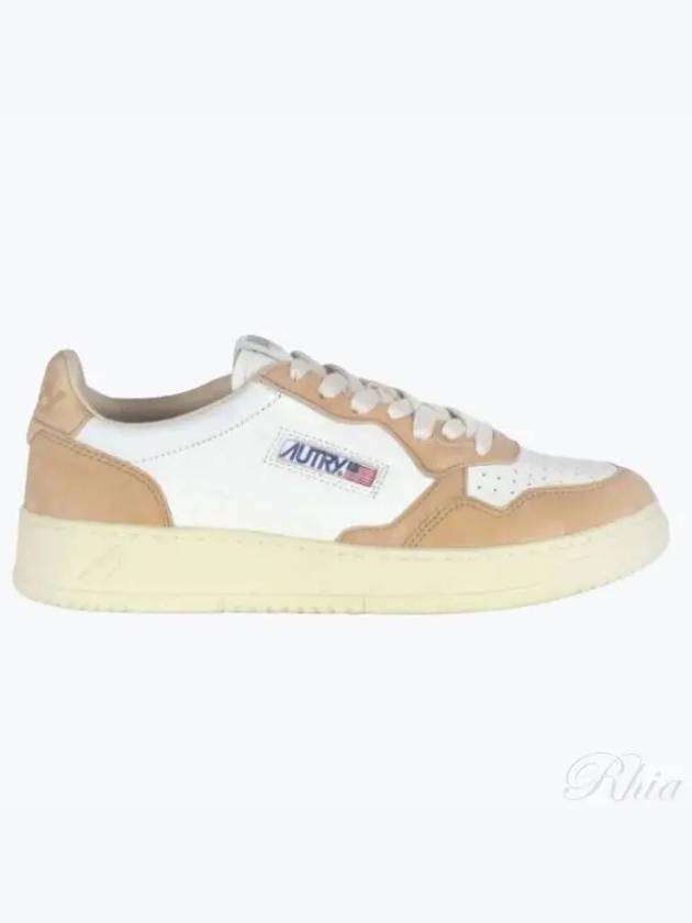 Women's Medalist Bi-Color Low-Top Sneakers Beige - AUTRY - BALAAN 2