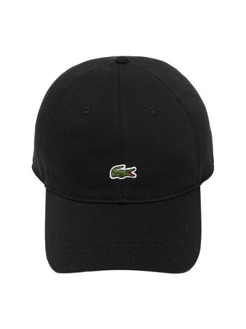 Organic Cotton Twill Ball Cap Black - LACOSTE - BALAAN 1