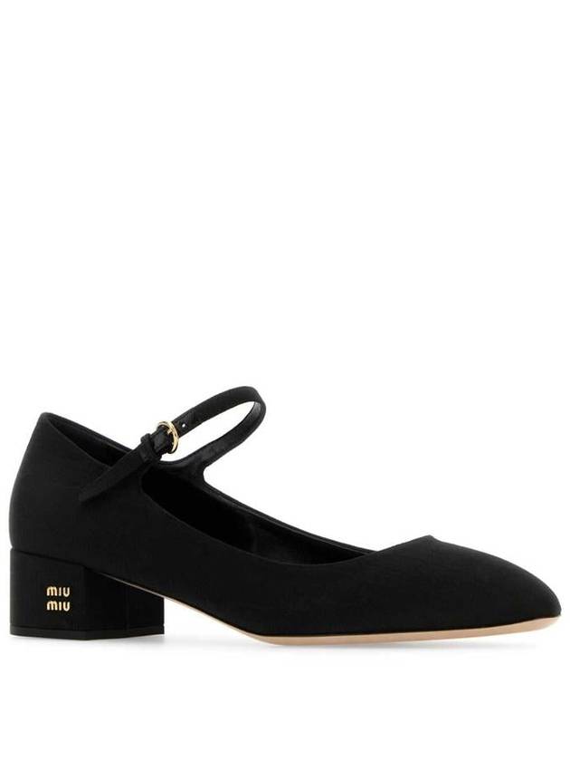 Moire Fabric Pumps Heel Black - MIU MIU - BALAAN 3