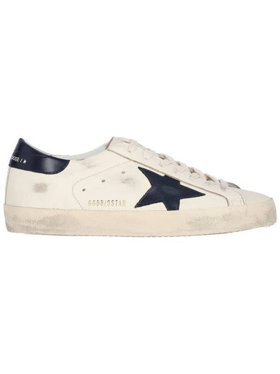 Superstar Beige Night Blue Heel Tab Sneakers - GOLDEN GOOSE - BALAAN 2