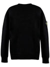 Winter Cotton Crewneck Knit Top Black - STONE ISLAND - BALAAN 1