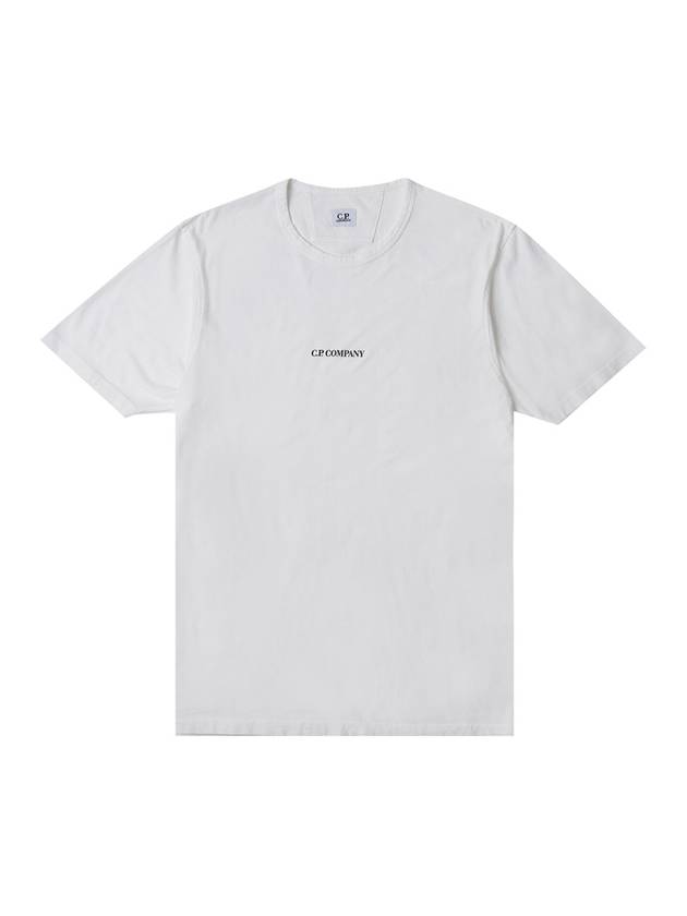 Logo Print Cotton Short Sleeve T-Shirt White - CP COMPANY - BALAAN 2