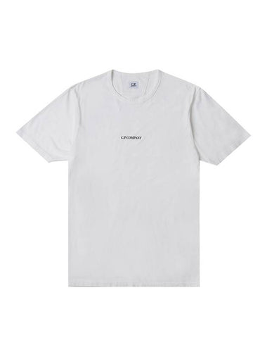 Logo Print Cotton Short Sleeve T-Shirt White - CP COMPANY - BALAAN 1