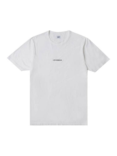 Logo Print Cotton Short Sleeve T-Shirt White - CP COMPANY - BALAAN 2