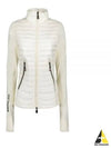 Women's Grenoble Patch Logo Zip-Up Cardigan White - MONCLER - BALAAN 2