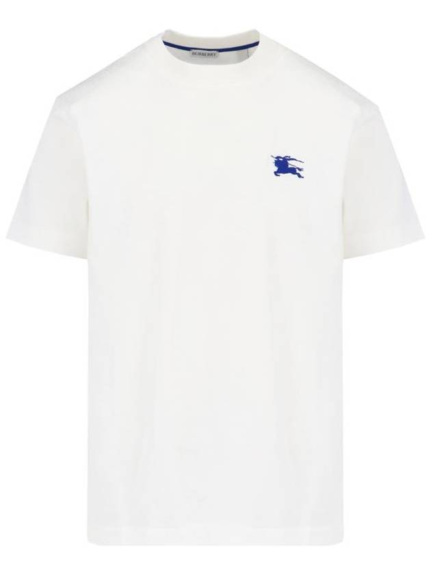 EKD Embroidery Cotton Short Sleeve T-Shirt White - BURBERRY - BALAAN 2