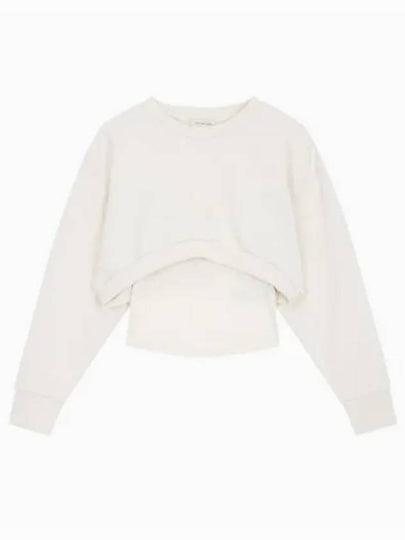 Jeans 2 In 1 Crew Neck Sweatshirt Ivory - CALVIN KLEIN - BALAAN 2