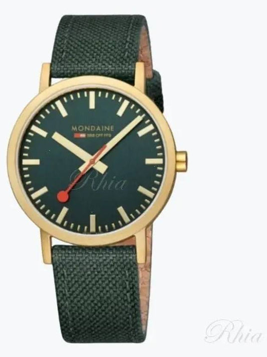 A660 30360 60SBS Classic Forest Green Cork Recycled Leather Watch - MONDAINE - BALAAN 1