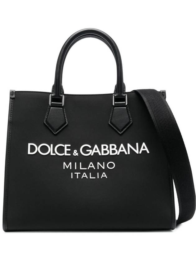 logo print tote bag black - DOLCE&GABBANA - BALAAN 2