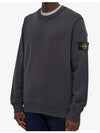 Wappen Patch Garment Dyed Sweatshirt Charcoal - STONE ISLAND - BALAAN 3