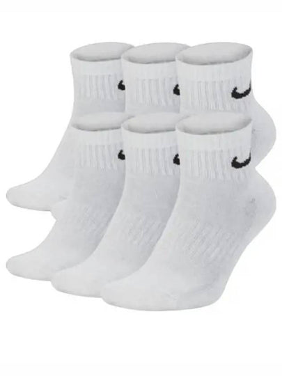 Everyday Cushioned Training Ankle Socks 6 Pairs White - NIKE - BALAAN 2