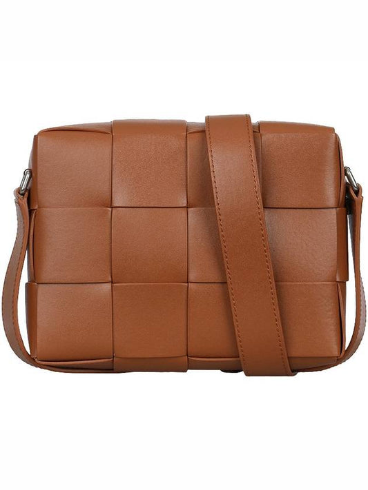 Cassette Intrecciato Leather Cross Bag Brown - BOTTEGA VENETA - BALAAN 2