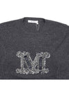 Women's Palato M Logo Knit Top Dark Grey - MAX MARA - BALAAN 4