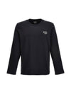 Men's Oliver Logo Long Sleeve T-Shirt Black - A.P.C. - BALAAN 1