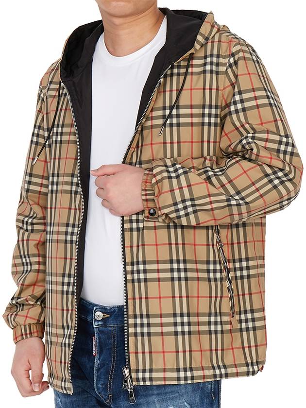 Reversible Vintage Check Hooded Jacket Archive Beige - BURBERRY - BALAAN 8