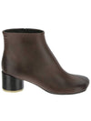 MM6 Leather Middle Boots Brown - MAISON MARGIELA - BALAAN.