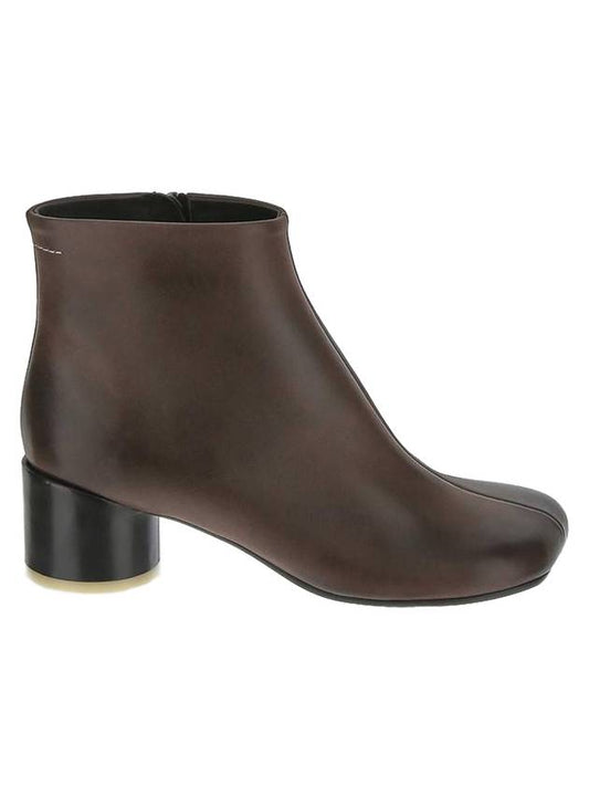 MM6 Leather Middle Boots Brown - MAISON MARGIELA - BALAAN.