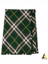 Check Pattern Wool A-Line Skirt Green - BURBERRY - BALAAN 2