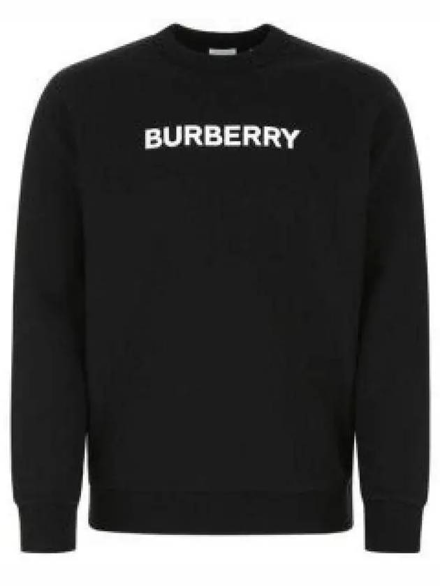 Front Logo Print Sweatshirt Black - BURBERRY - BALAAN 2