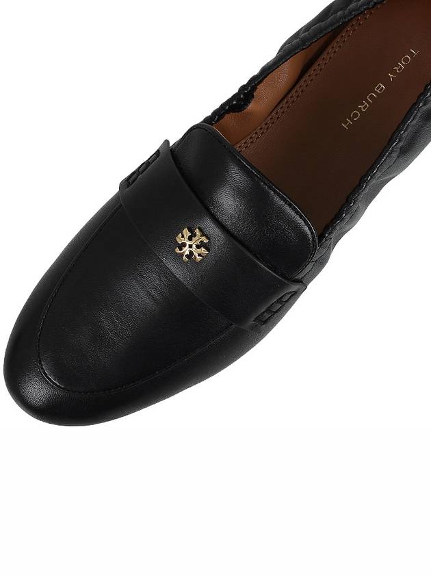 Ballet Double T Napa Leather Loafers Black - TORY BURCH - BALAAN 8