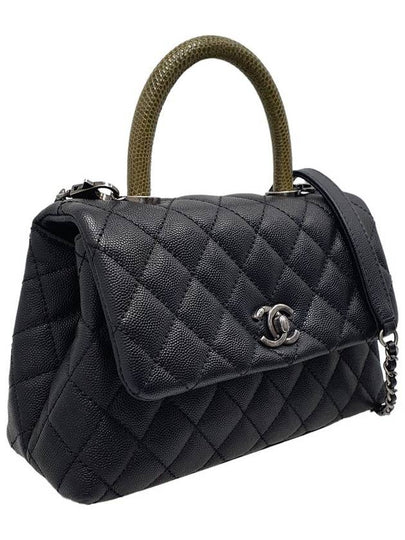 Women s A92990 Caviar Skin Coco Handle Small Flap Tote Bag Strap - CHANEL - BALAAN 2