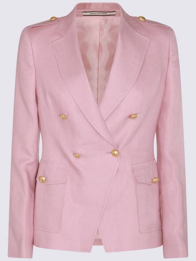 Tagliatore Pink Linen Blazer - TAGLIATORE - BALAAN 1