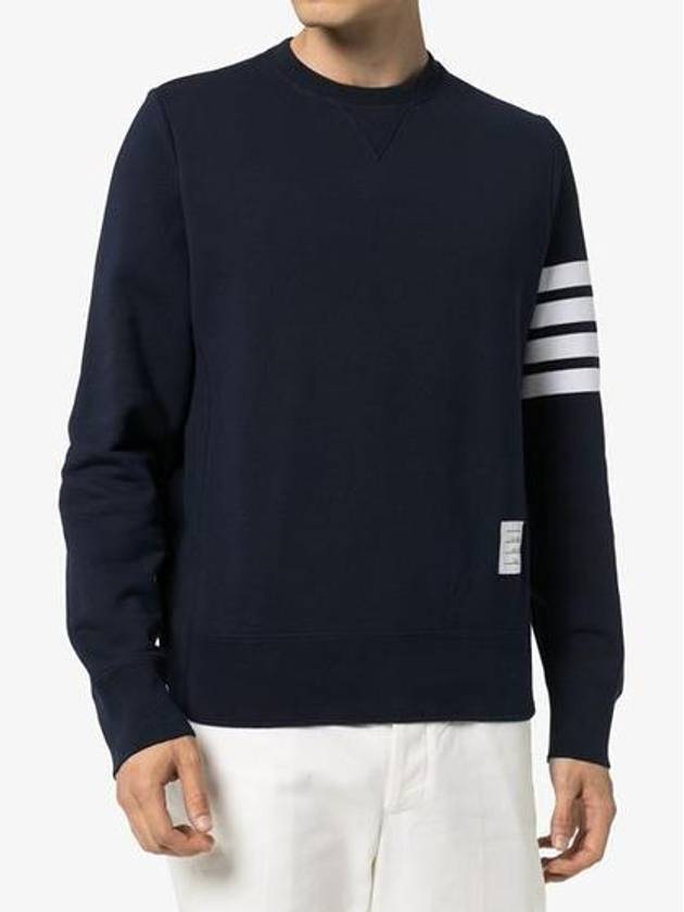 4 Bar Loopback Jersey Sweatshirt Navy - THOM BROWNE - BALAAN 4