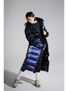 Women's Paradise Blue Yellow Long Coat WPW009BY21 - WOODPECKER - BALAAN 3