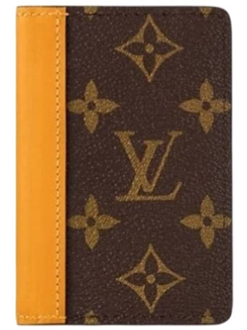 Pocket Organizer Card Wallet Brown Yellow - LOUIS VUITTON - BALAAN 1