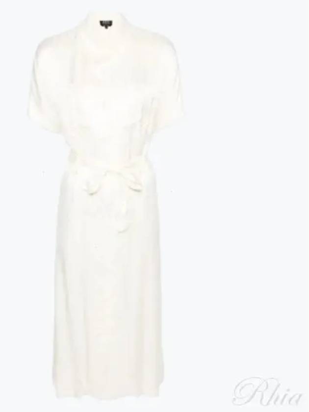 New Drew Midi Dress Cream White - A.P.C. - BALAAN 2