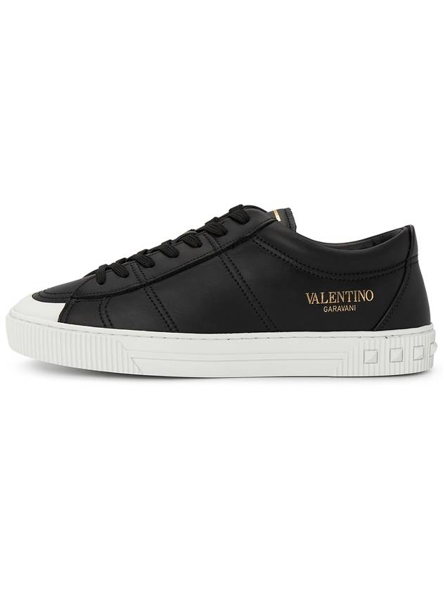 City Planet Studded Low-Top Sneakers Black - VALENTINO - BALAAN 5