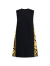 Barocco Panel Shift Short Dress Black - VERSACE - BALAAN 2