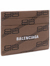 BB Monogram Card Wallet Brown - BALENCIAGA - BALAAN 4