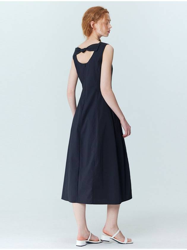Sleeveless back ribbon dress_Black - OPENING SUNSHINE - BALAAN 1