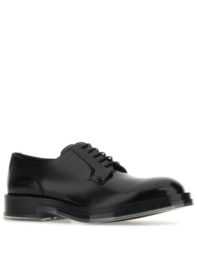 Lace-Up Transparent Sole Leather Oxford Black - ALEXANDER MCQUEEN - BALAAN 3