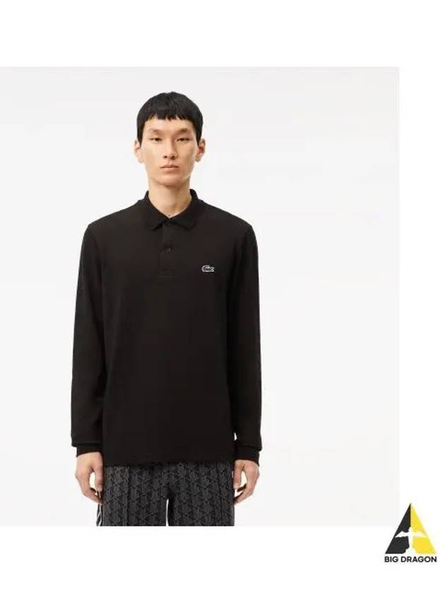 Men s Basic Long Sleeve Unisex Polo Black - LACOSTE - BALAAN 1