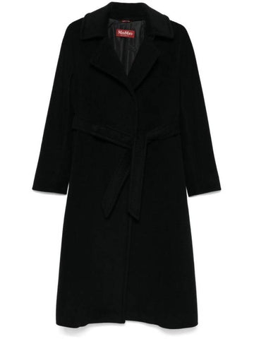 Baby Belt Virgin Wool Single Coat Black - MAX MARA - BALAAN 1