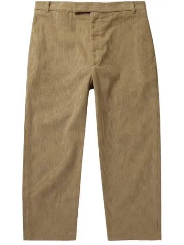 Men's Corduroy Straight Pants Beige - THOM BROWNE - BALAAN 2