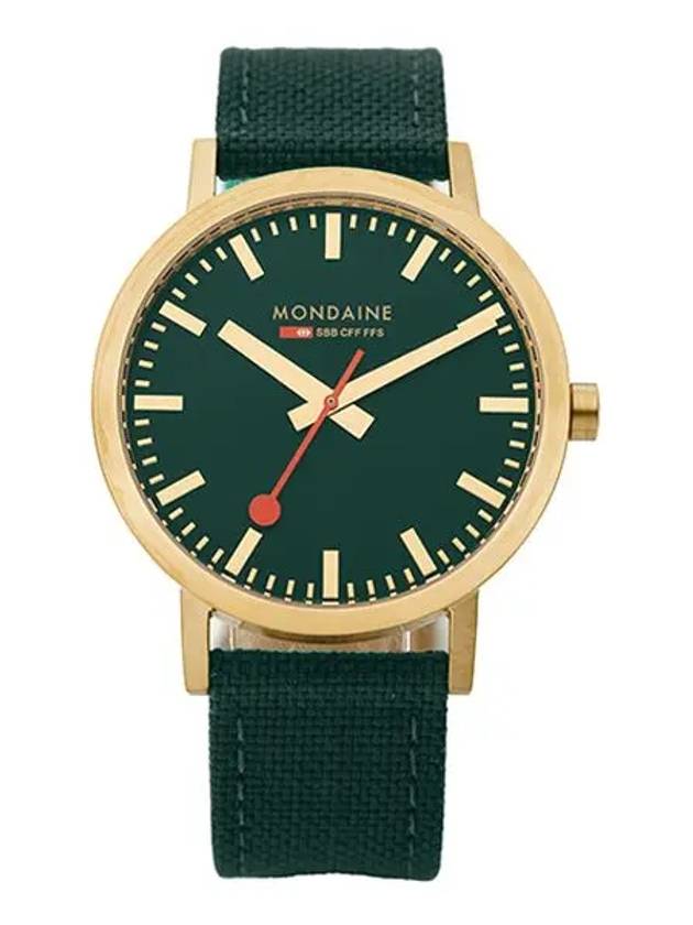 Watch A6603031460SBS Classic Forest Green Cork Recycled Leather Watch Men's Watch Women's Watch - MONDAINE - BALAAN 2