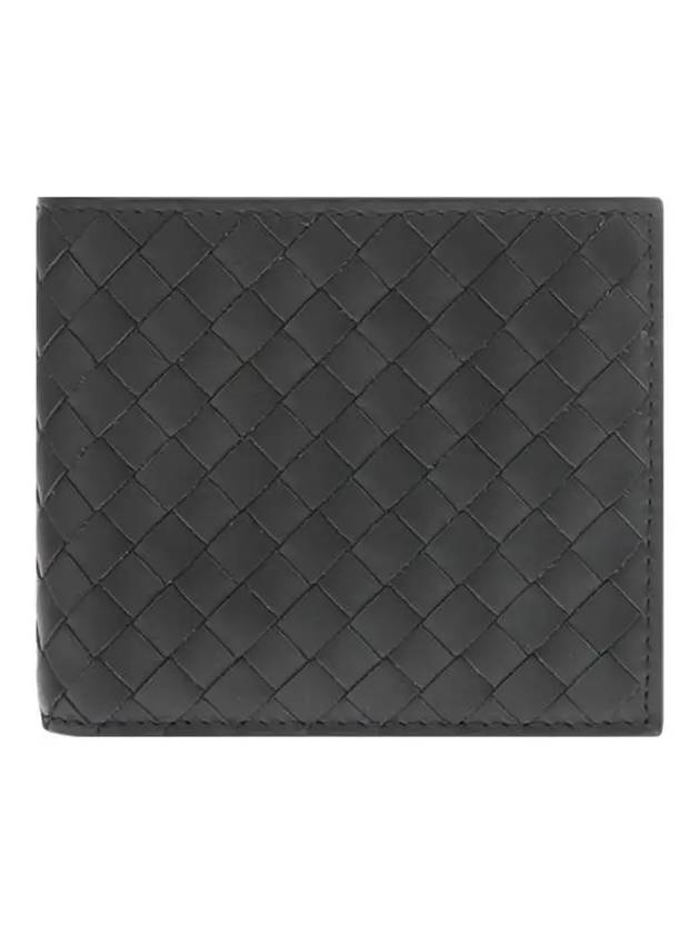 Intrecciato Weaving Half Wallet Dark Grey - BOTTEGA VENETA - BALAAN 2