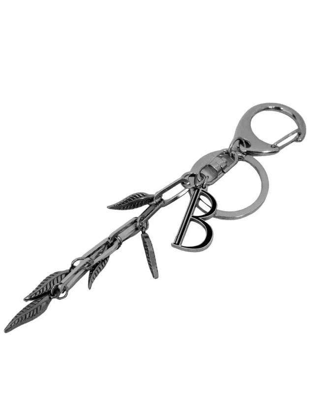 Leaf Surgical Steel Chain Keyring Silver - BASSCLEF - BALAAN 5