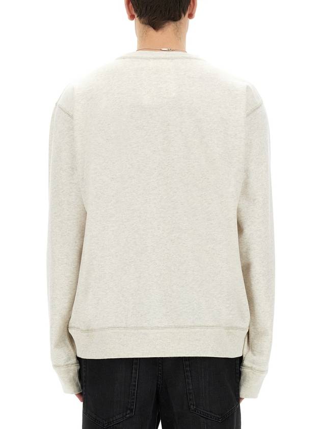 Mikoy Big Logo Cotton Sweatshirt Ecru - ISABEL MARANT - BALAAN 4