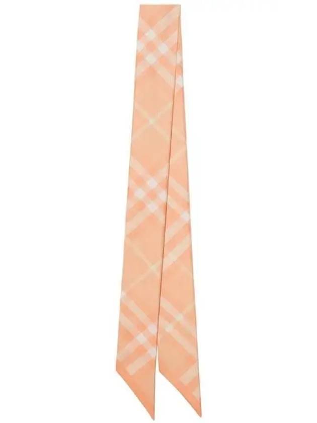 Check Skinny Silk Scarf Pink - BURBERRY - BALAAN 2