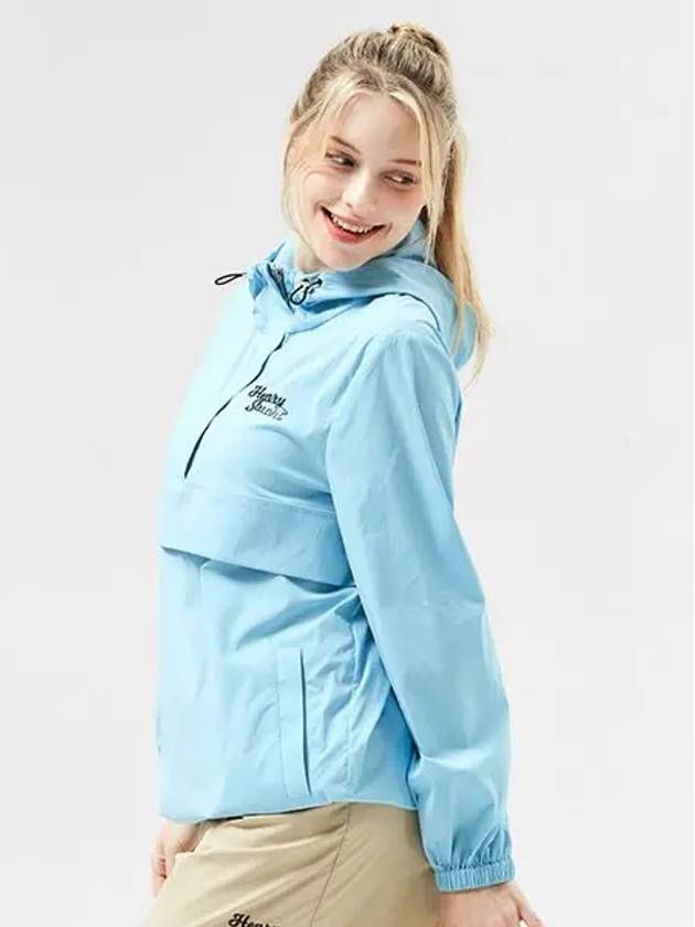 Golf Half Hooded Anorak Jumper Blue - HENRY STUART - BALAAN 2