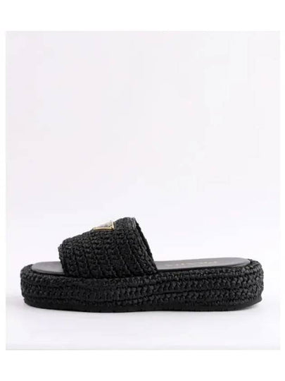 Crochet Flatform Slide Slippers Black - PRADA - BALAAN 2