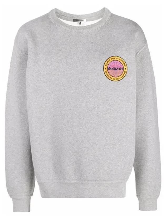 Mikolo Logo Patch Sweatshirt Grey - ISABEL MARANT - BALAAN 3