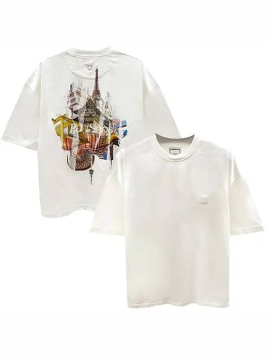 City Graphic T Shirt Ivory Men s W243TS09717I - WOOYOUNGMI - BALAAN 1