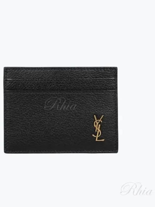 Tiny Monogram Card Wallet Black - SAINT LAURENT - BALAAN 2